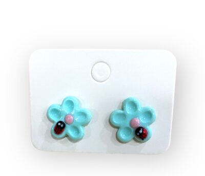 Σκουλαρίκια fimo "flower"