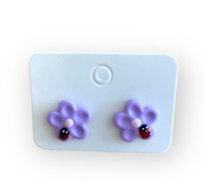 Σκουλαρίκια fimo "flower"