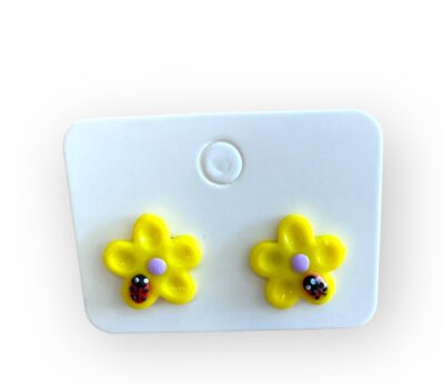 Σκουλαρίκια fimo "flower"