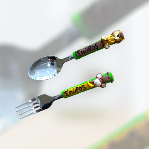 Fimo spoon Wild animals