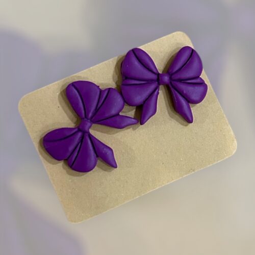 Σκουλαρίκια fimo «Big bows»