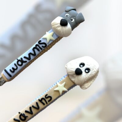 Fimo spoon dogs