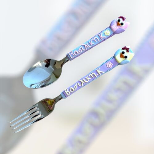 Fimo spoon ''κουκουβάγιες''
