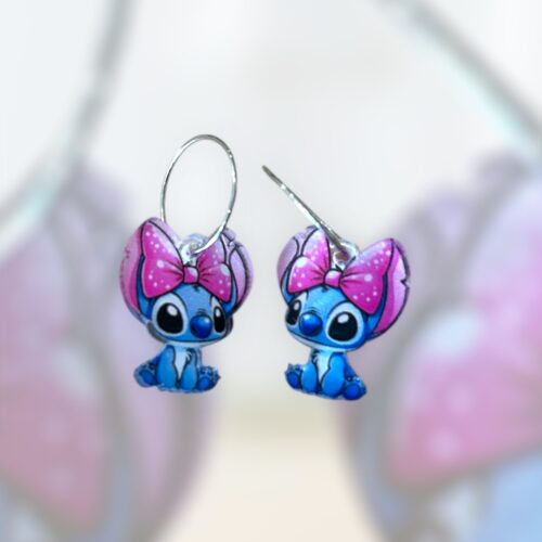 Plexiglass σκουλαρίκια 'little stitch'