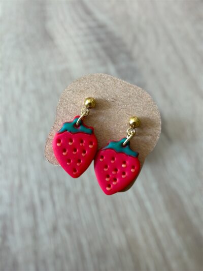 Σκουλαρίκια fimo 'little Strawberries'